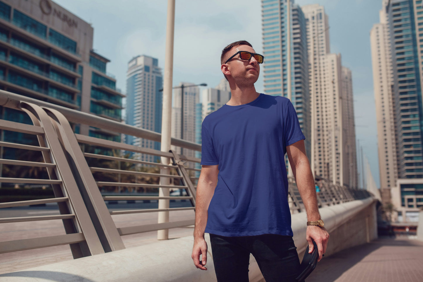 Men Solid Royal Blue Classic T-shirt by ZealforTee