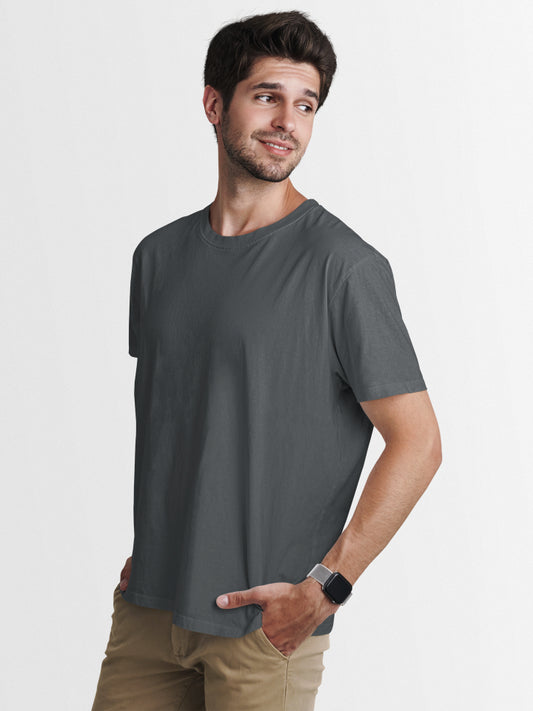 Men's Plain Steel Grey Classic T-shirt by ZealforTee