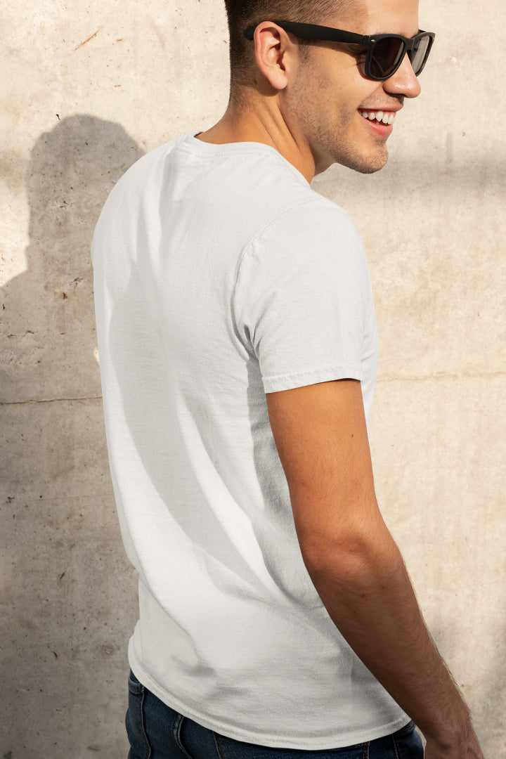 Plain White color T-shirt for Men by ZealforTee