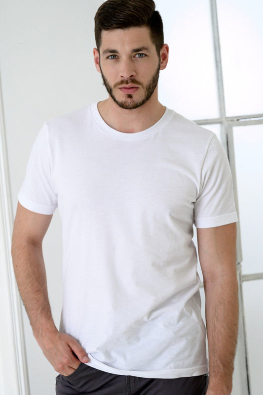 Men's Plain White Classic T-shirt by ZealforTee