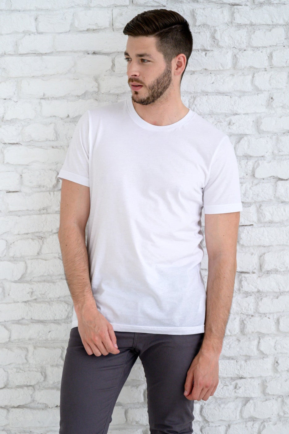 Men's Plain White Classic T-shirt White by ZealforTee