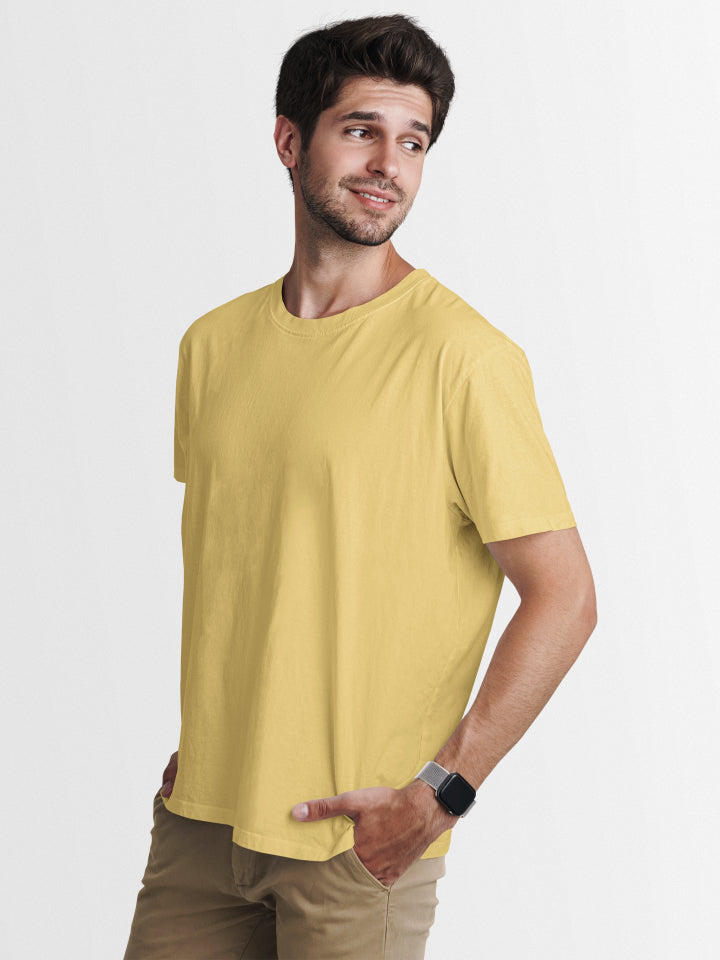 Men's Plain Yellow Classic T-shirt by ZealforTee