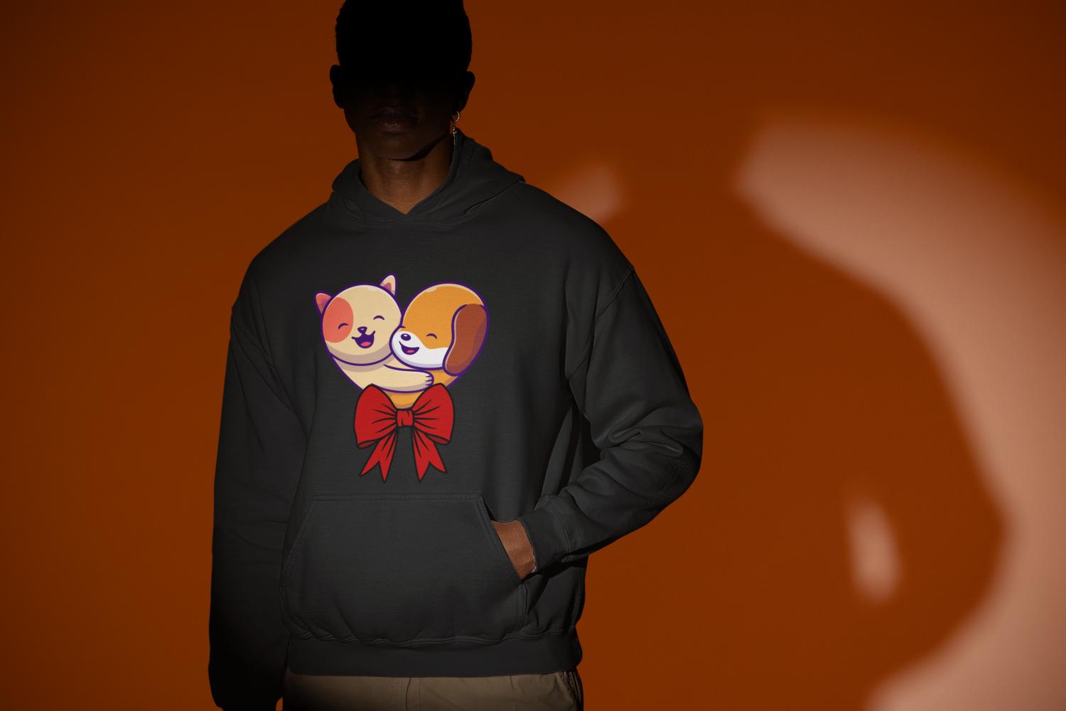 Men's Poochies Hoodie Sweatshirt Black by ZealforTee