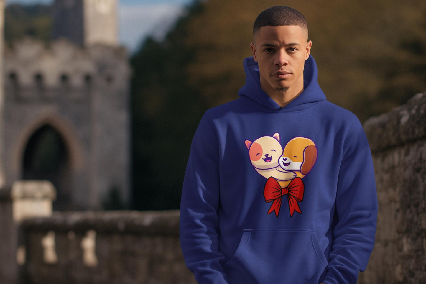 Men's Poochies Hoodie Sweatshirt Black by ZealforTee