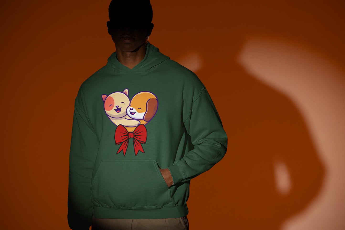 Men's Poochies Hoodie Sweatshirt Bottle Green by ZealforTee