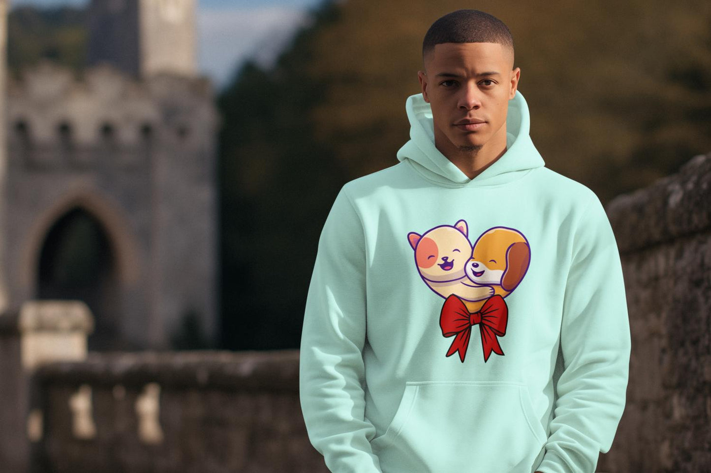 Men's Poochies Hoodie Sweatshirt White by ZealforTee