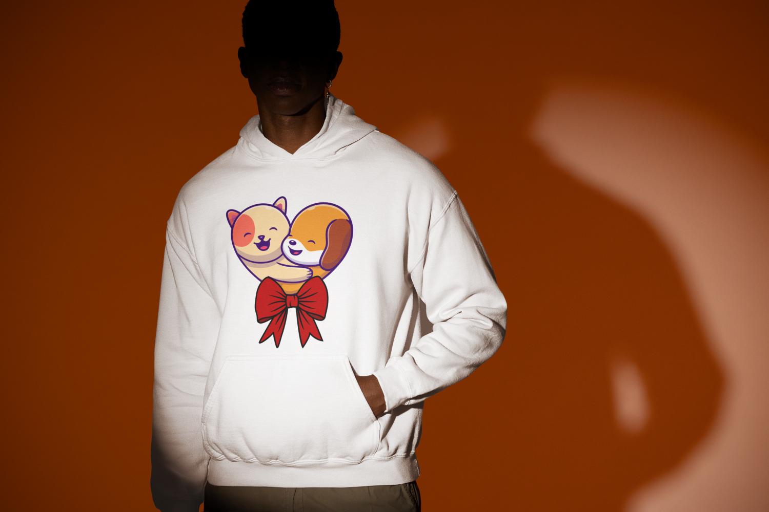 Men's Poochies Hoodie Sweatshirt White by ZealforTee