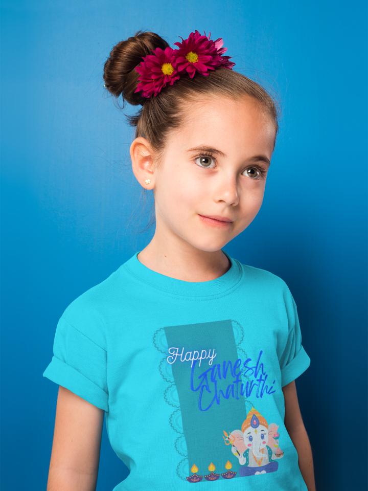 Kid's Ganesh Chaturthi Unisex T-shirt New Yellow by ZealforTee