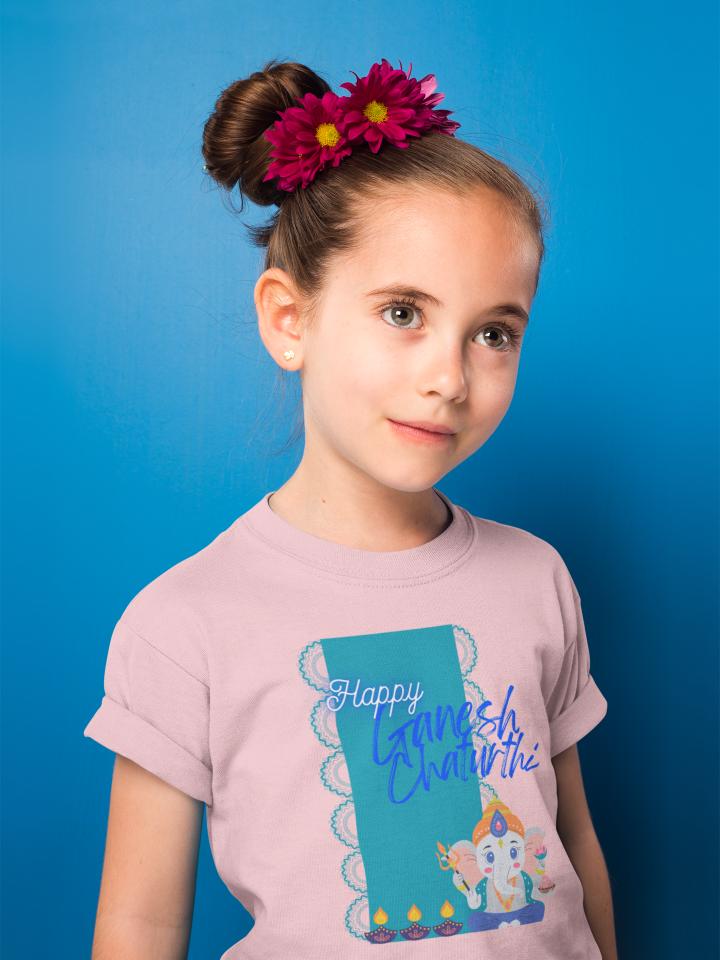 Kid's Ganesh Chaturthi Unisex T-shirt New Yellow by ZealforTee