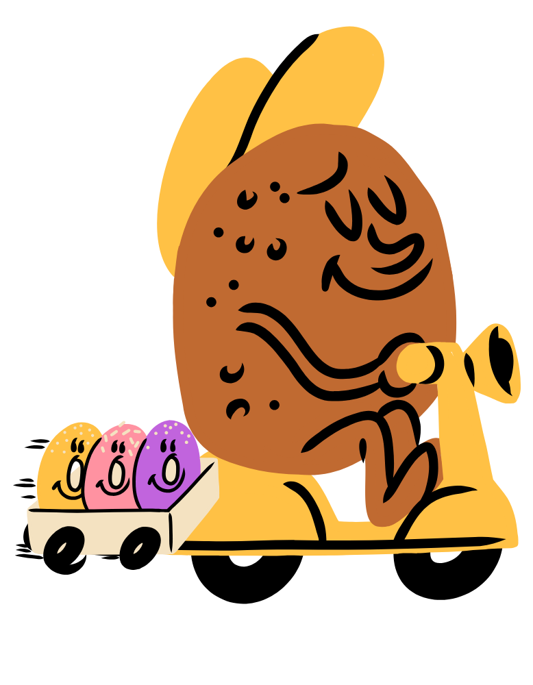 Kid's Potatoes on a Ride Unisex Tshirt Black by ZealforTee