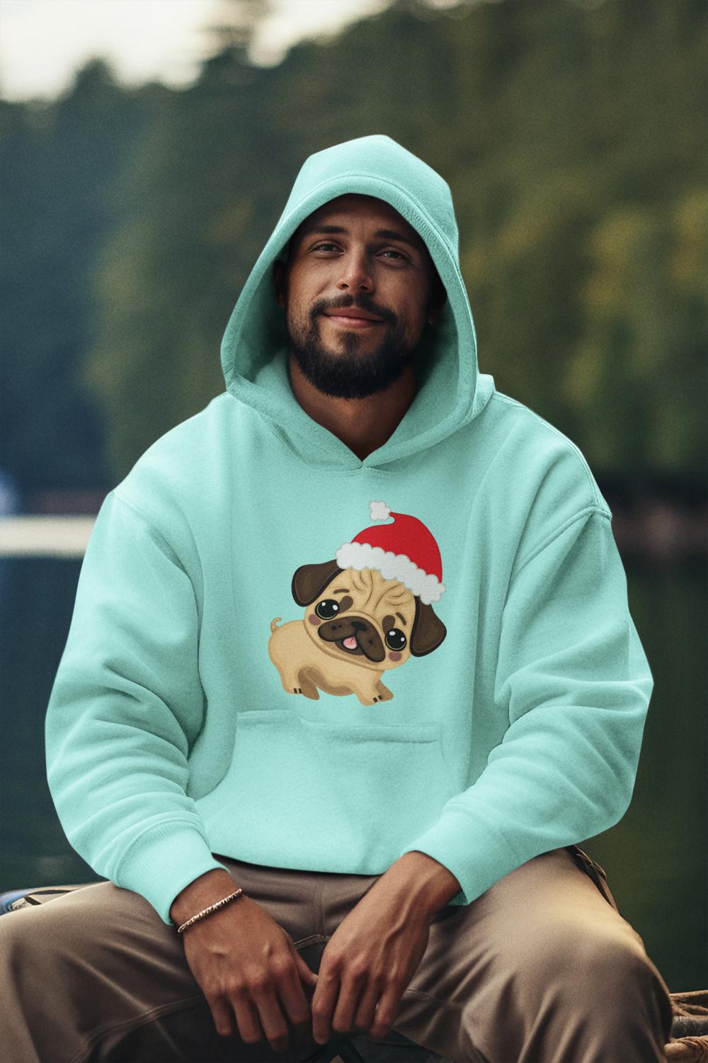 Men's Pug Hoodie Sweatshirt Mustard Yellow by ZealforTee
