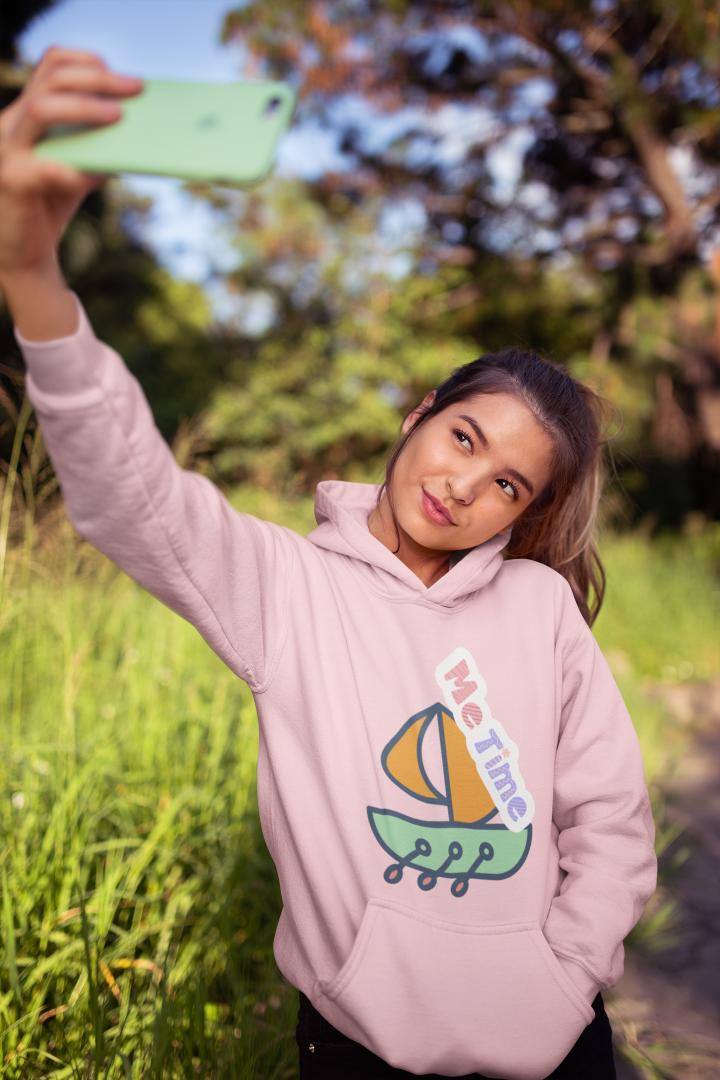 Women's Me Time Hoodie Sweatshirt White by ZealforTee