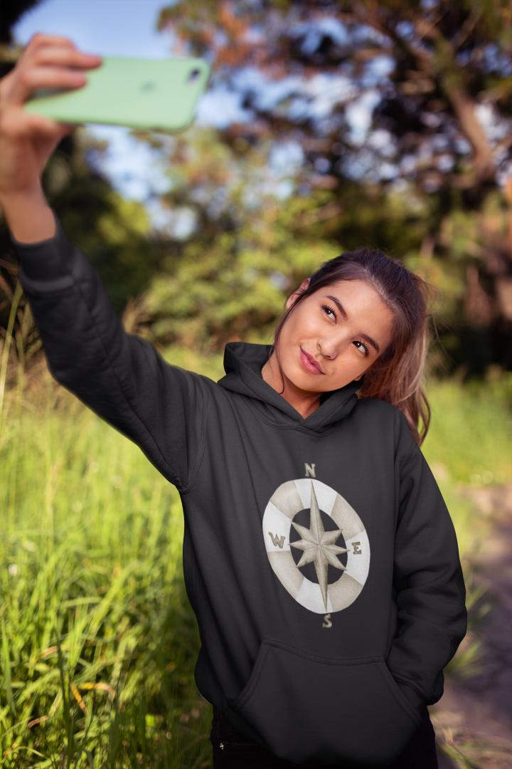 Women's NEWS Hoodie Sweatshirt Black by ZealforTee
