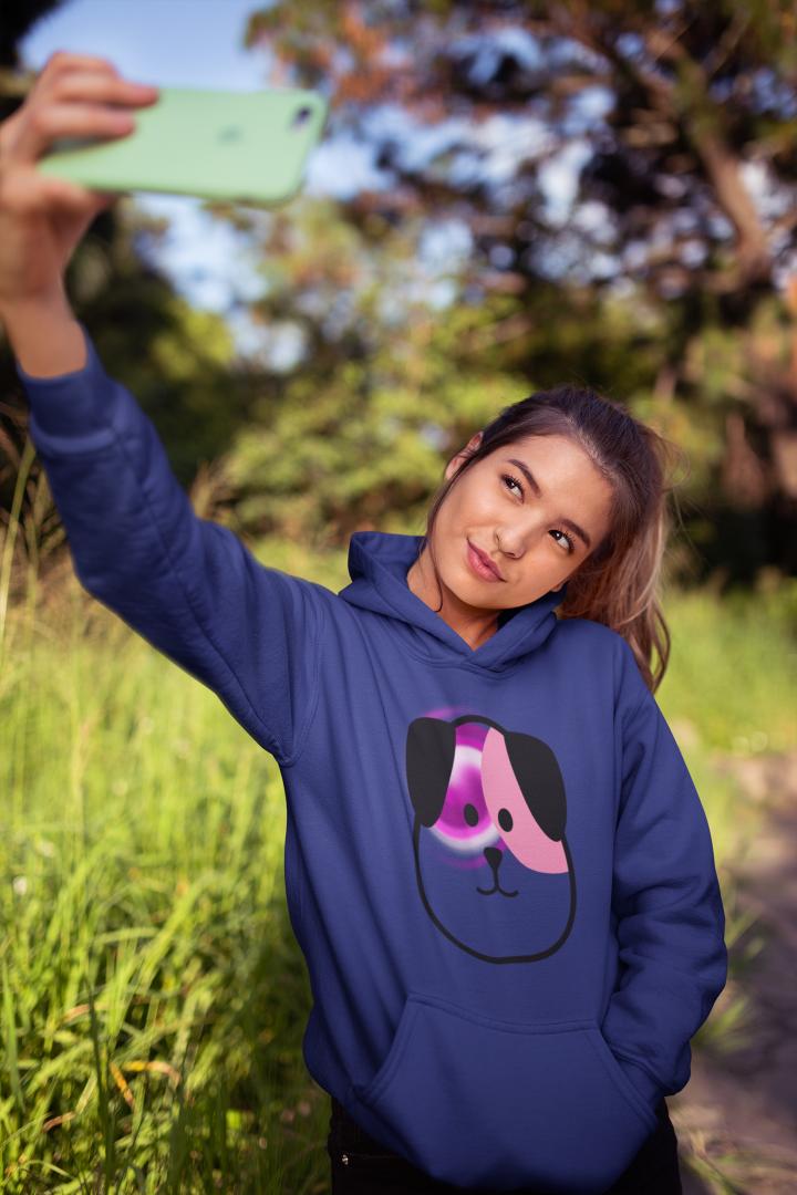 Women's Dog Hoodie Sweatshirt White by ZealforTee
