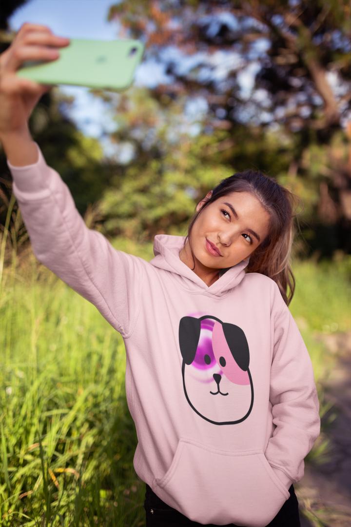 Women's Dog Hoodie Sweatshirt White by ZealforTee