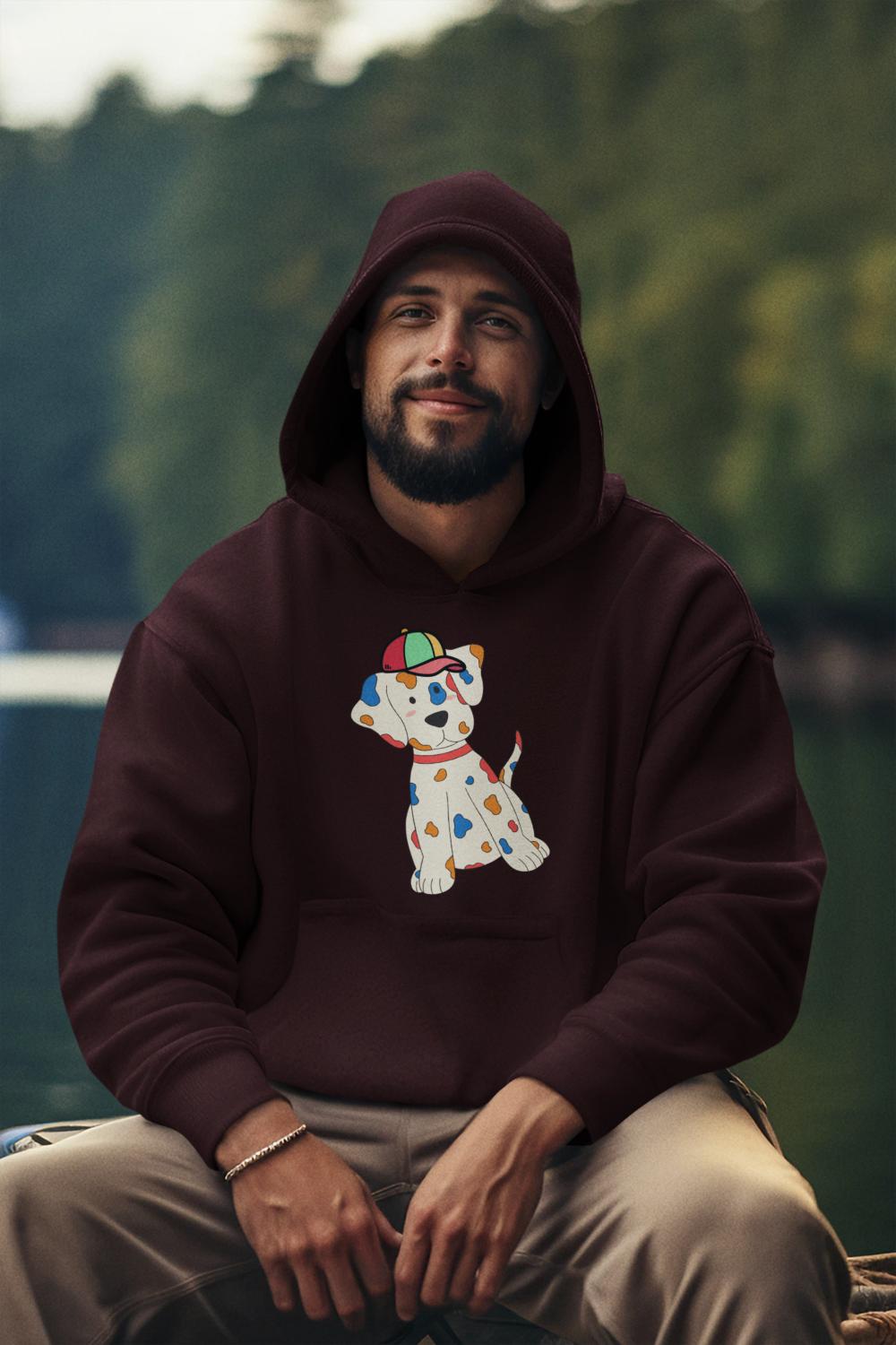 Men's Pups Along Cap Hoodie Sweatshirt Mint by ZealforTee