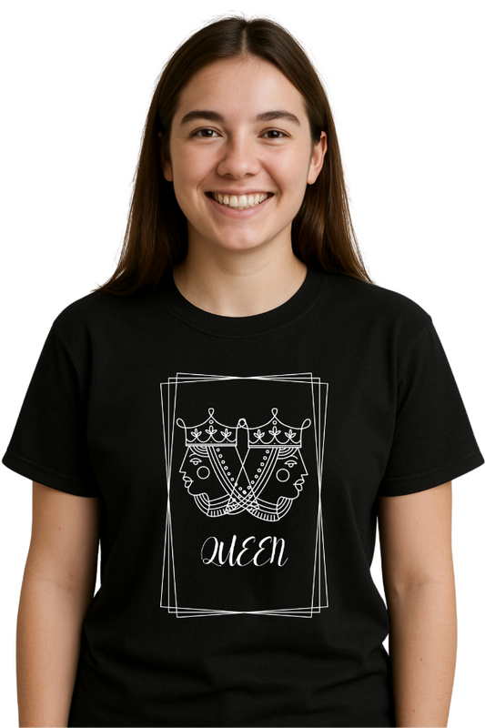 Women Queen Black T-shirt by ZealforTee