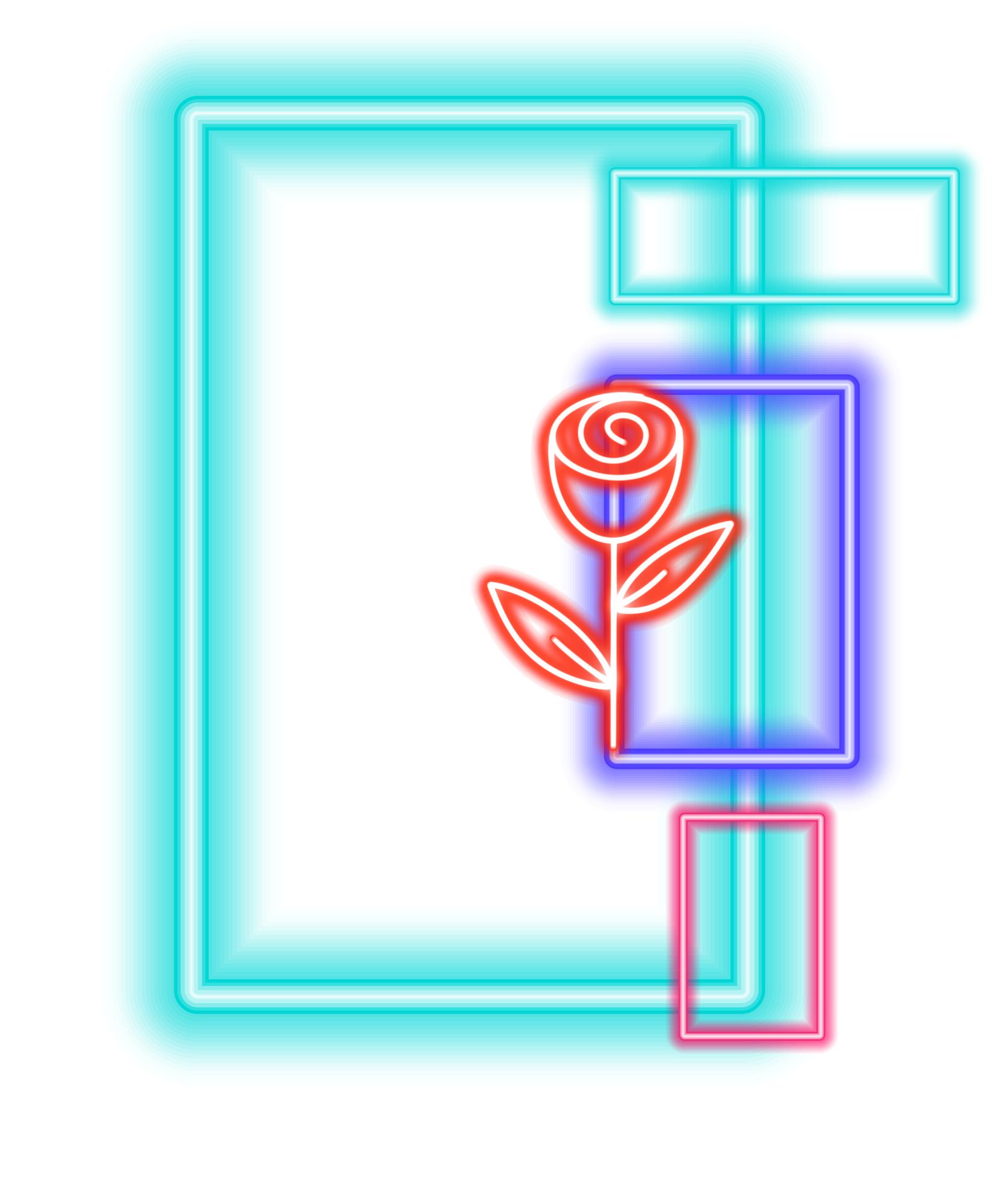 Kid's Glowing Rectangle With Rose Unisex T-shirt Black by ZealforTee