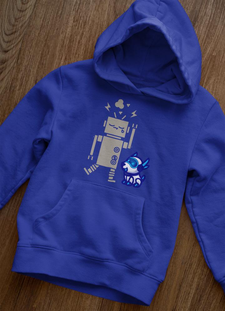 Women's Robotic Dog Hoodies Mint by ZealforTee