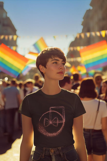 Women's Pink Bow T-shirt White by ZealforTee