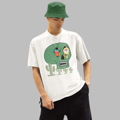 Men's Psychotropic Skull Oversized T shirt Black by ZealforTee