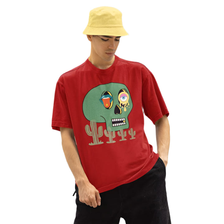 Men's Psychotropic Skull Oversized T shirt Black by ZealforTee