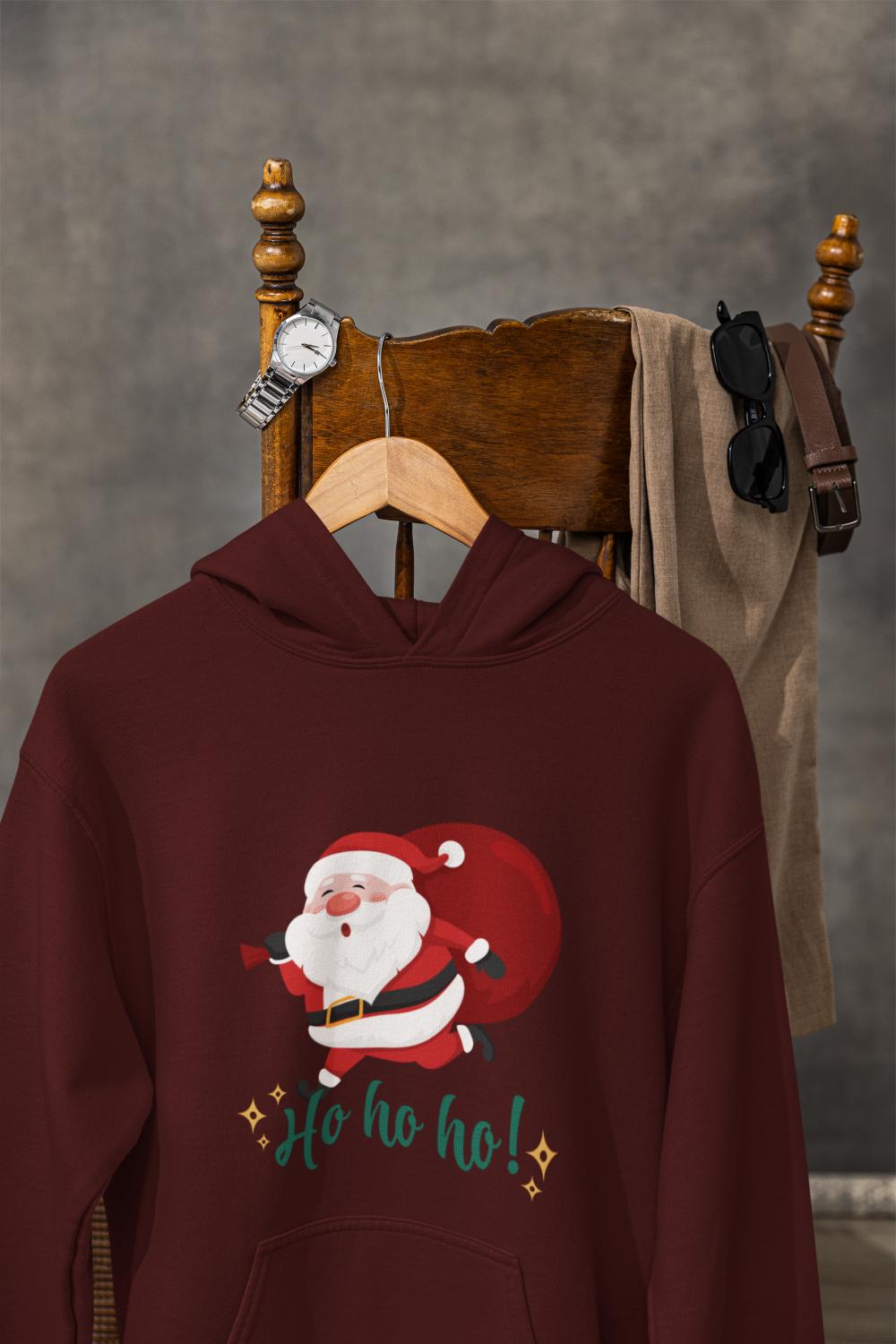 Women's Santa Hoodie Maroon by ZealforTee