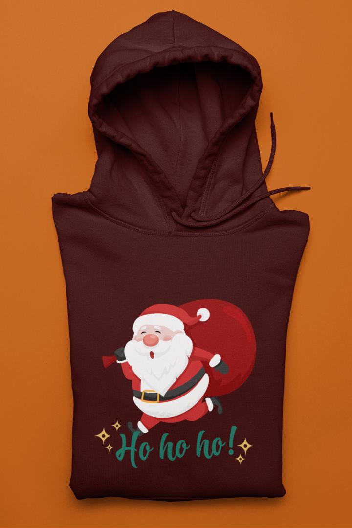Women's Santa Hoodie Maroon by ZealforTee