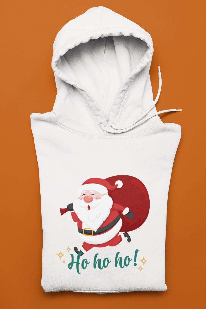 Women's Santa Hoodie White by ZealforTee