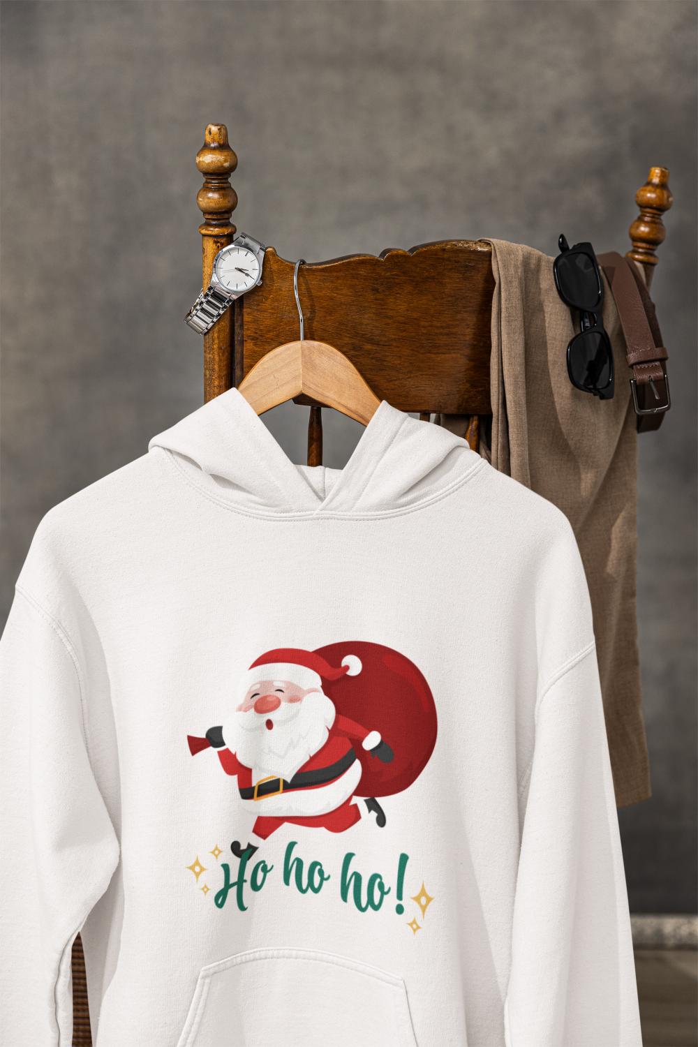 Women's Santa Hoodie Black by ZealforTee