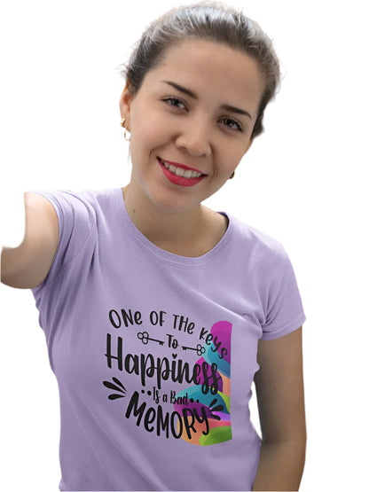 Women's Keys to Happiness T-shirt Melange Grey by ZealforTee