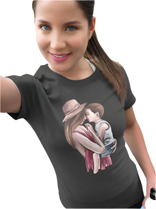 Women's Mom and Son T-Shirt White by ZealforTee