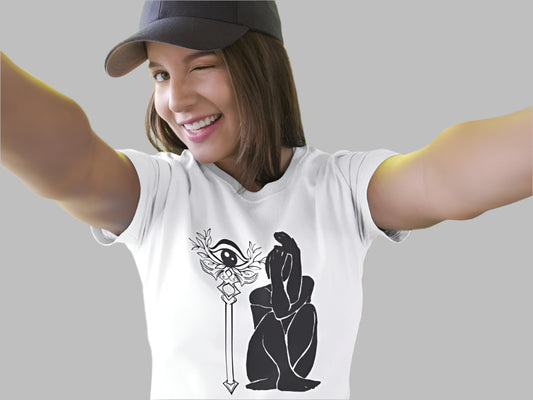 Women's Dark Angel T-Shirt White by ZealforTee