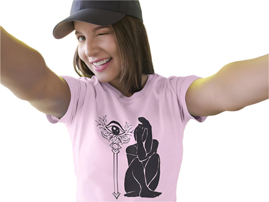 Women's Dark Angel T-Shirt Light Pink by ZealforTee