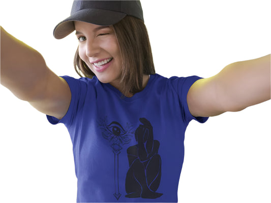 Women's Dark Angel T-Shirt Royal Blue by ZealforTee