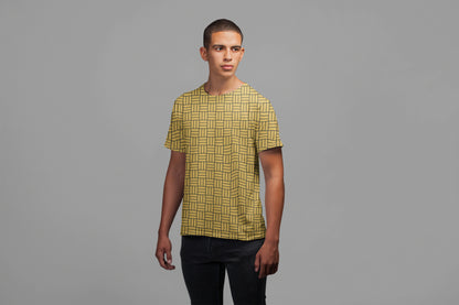 Men's All Over Print Line pattern T-shirt