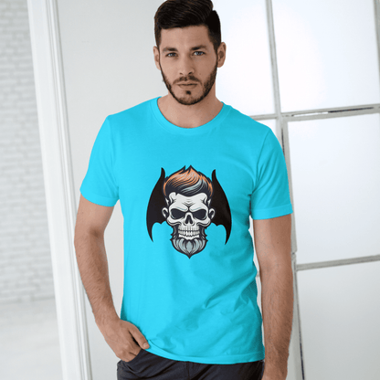 Men's Round Neck Skull T-shirt Yellow by ZealforTee