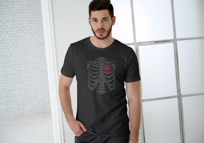 Men's Skull Heart T-shirt White by ZealforTee