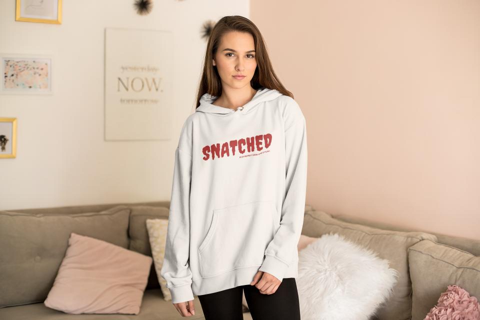 Women's Snatched Gen-Z Hoodie Sweatshirt White by ZealforTee