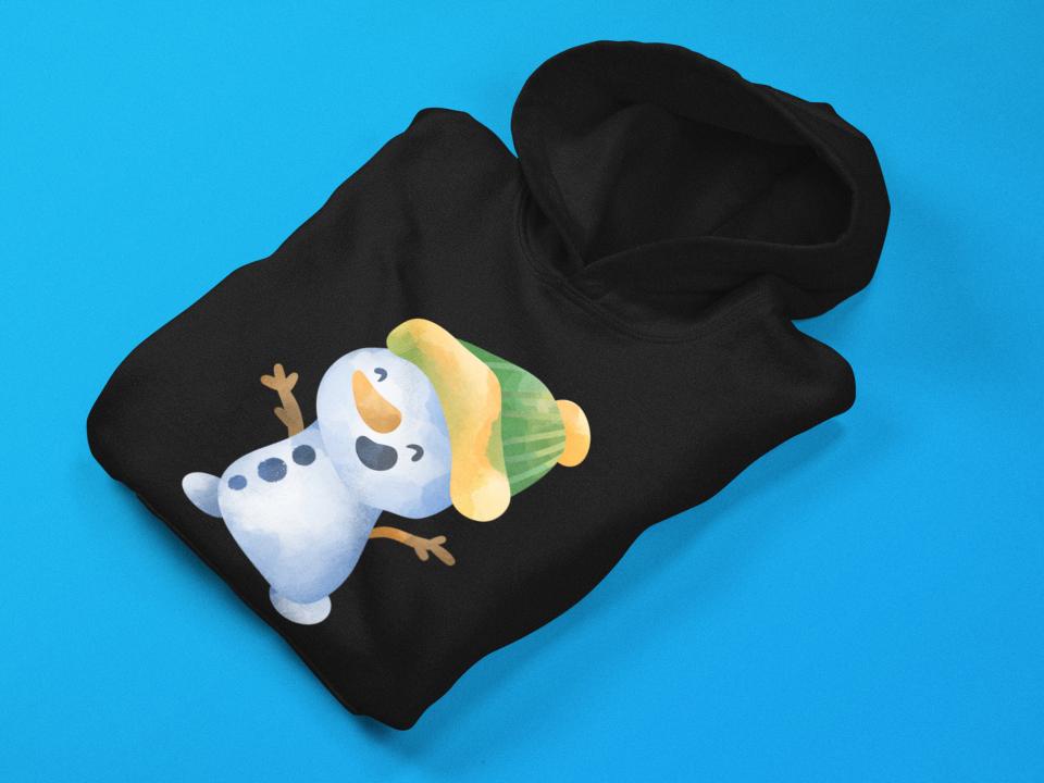 Women's Snowman Hoodie Sweatshirt White by ZealforTee