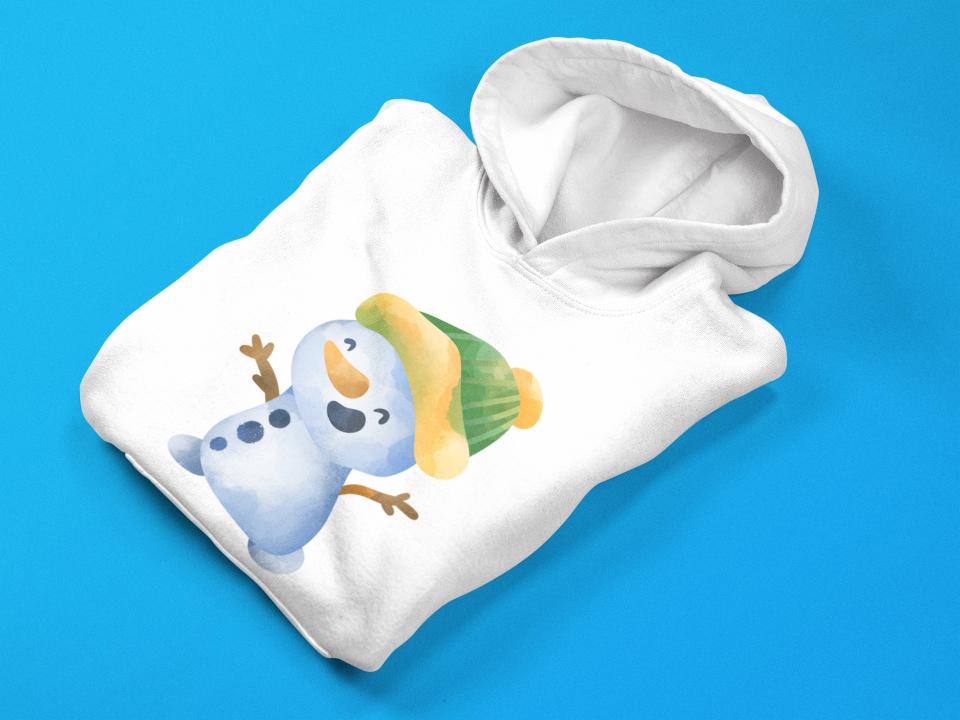 Women's Snowman Hoodie Sweatshirt Black by ZealforTee