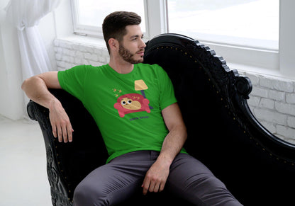 Men's Round Neck Sofa Spud T-shirt White by ZealforTee