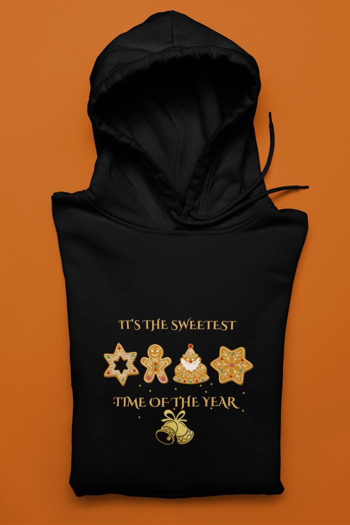 Women's Sweet Time Christmas Hoodie Black by ZealforTee