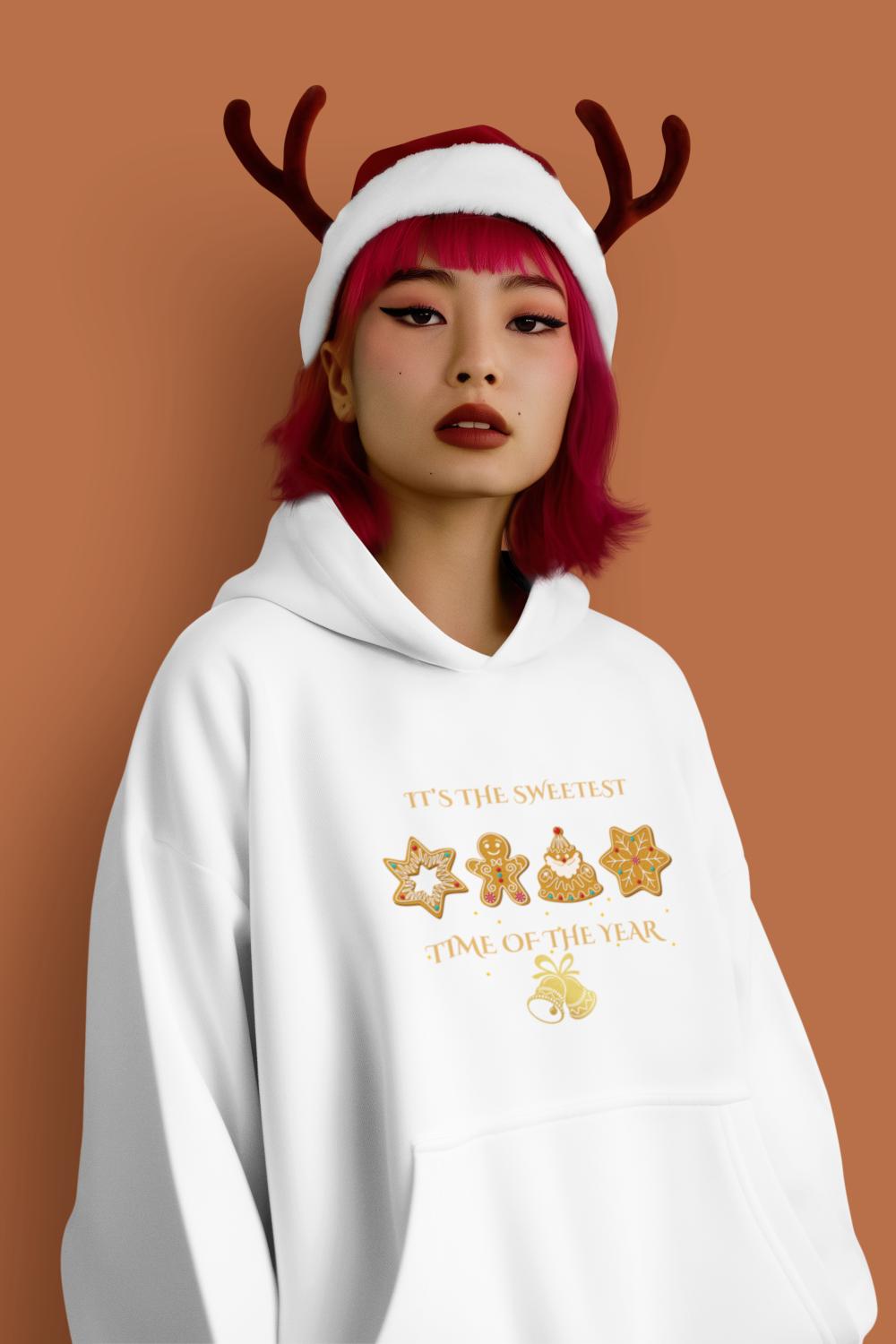 Women's Sweet Time Christmas Hoodie Maroon by ZealforTee