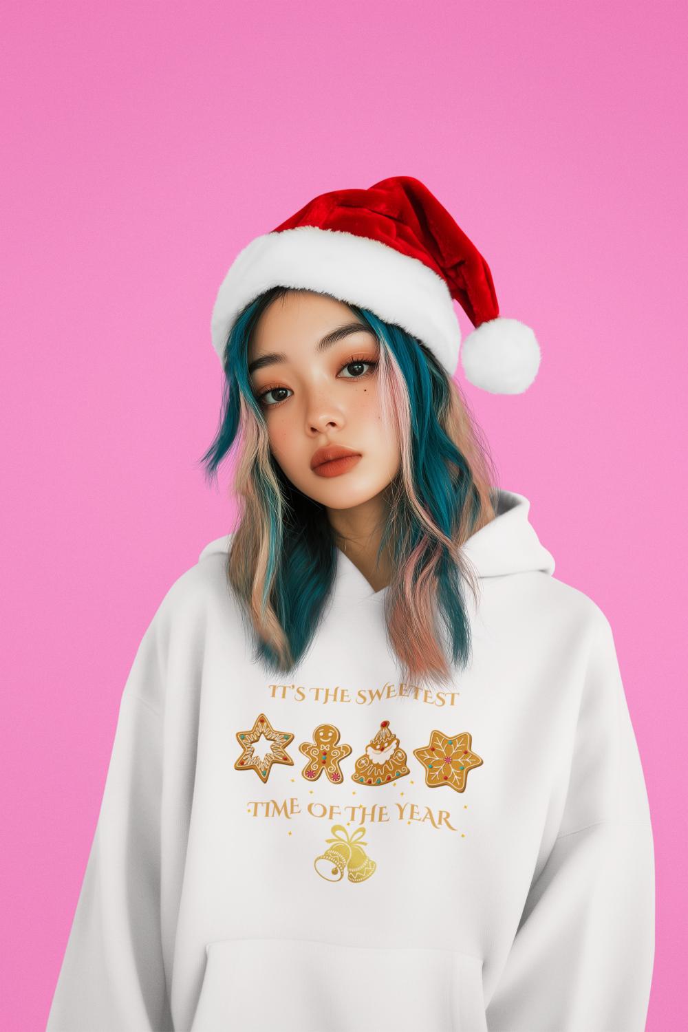 Women's Sweet Time Christmas Hoodie Maroon by ZealforTee