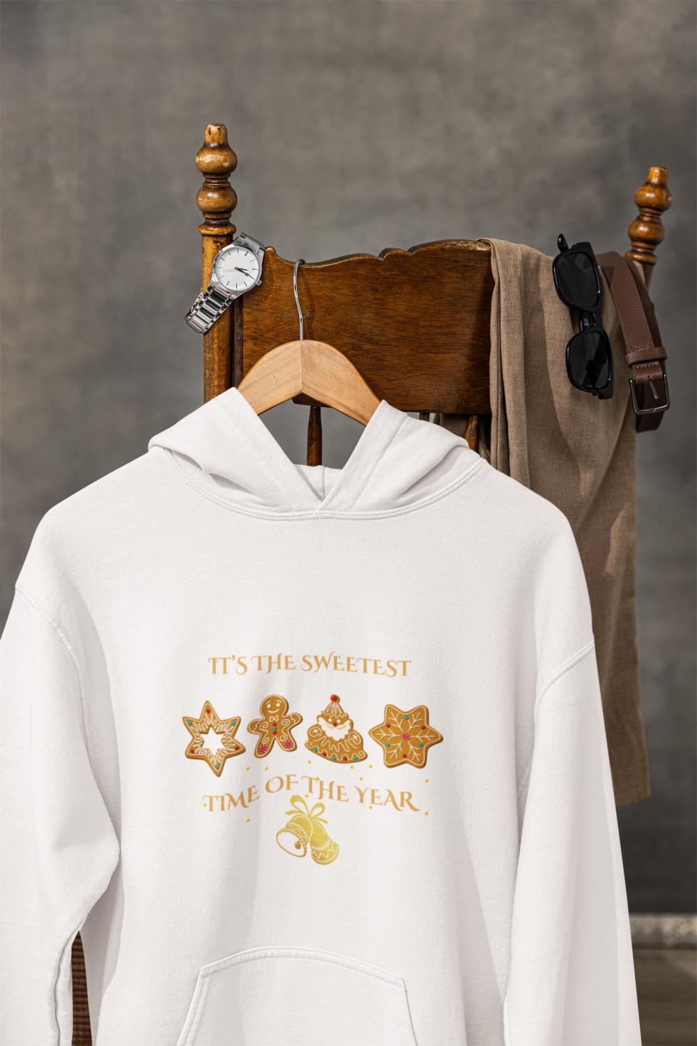 Women's Sweet Time Christmas Hoodie White by ZealforTee