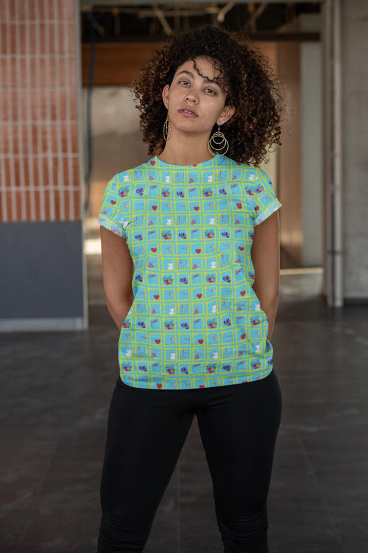 Women's Turquoise Blue T-shirt
