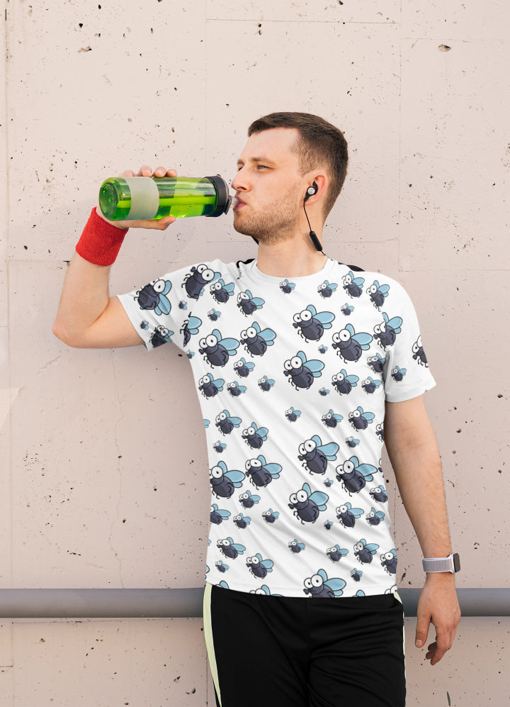 Men's Fly All Over Print T-shirt White by ZealforTee