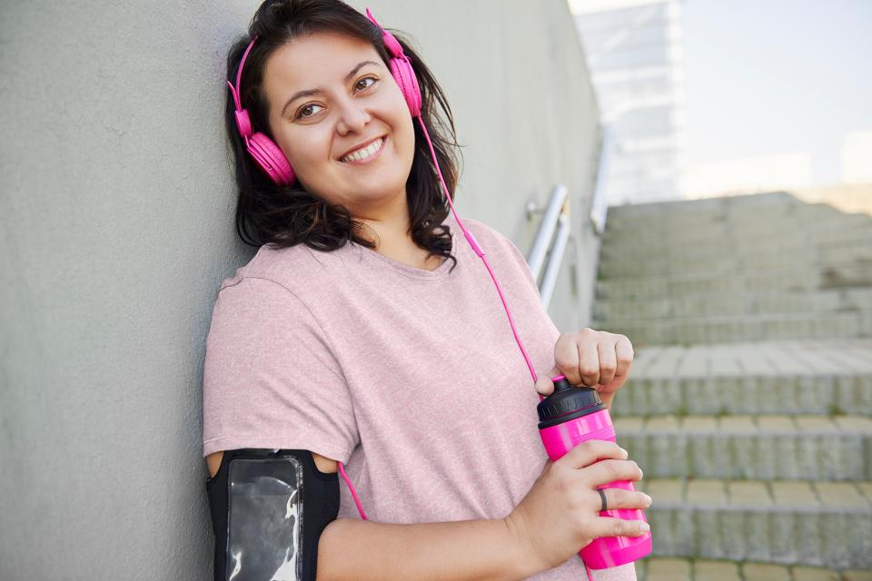 Women's Baby Pink All Over Print T-shirt