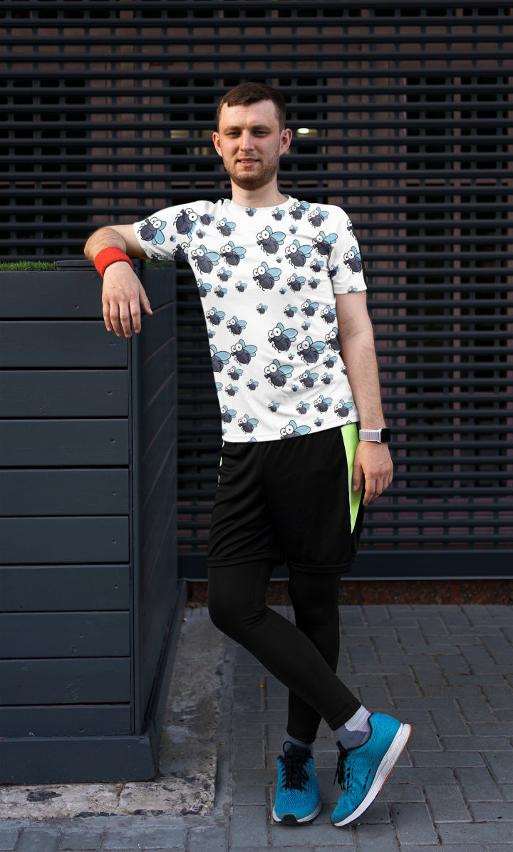 Men's Fly All Over Print T-shirt White by ZealforTee